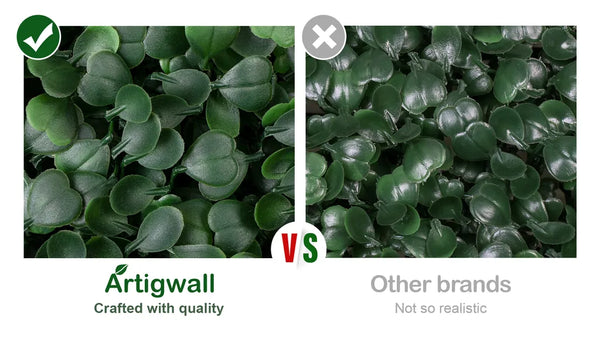 artificial hedge boxwood compare