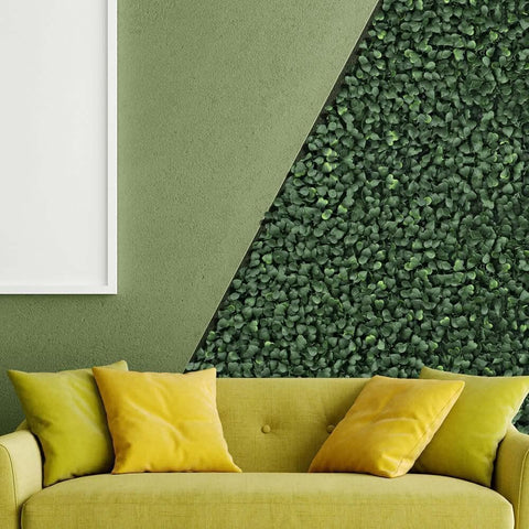 artificial boxwood panel wall for lounge