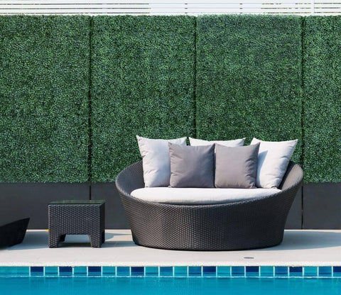 artificial boxwood hedge for swimming pool