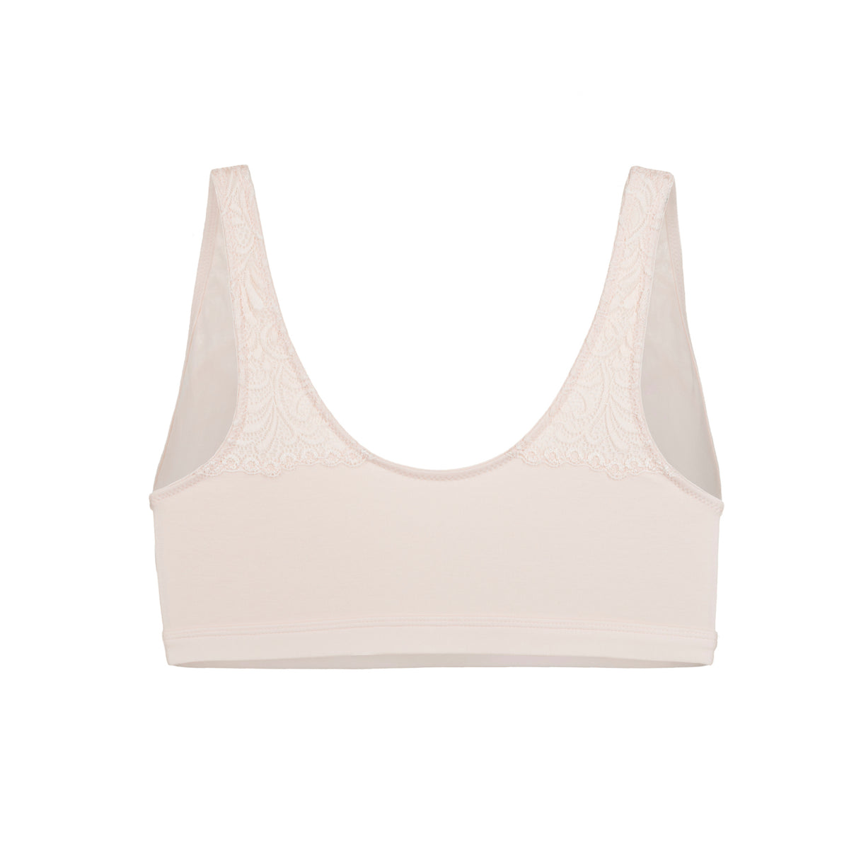 100% Organic Cotton Underwire Bra with Silk and Lace - Sunbleached