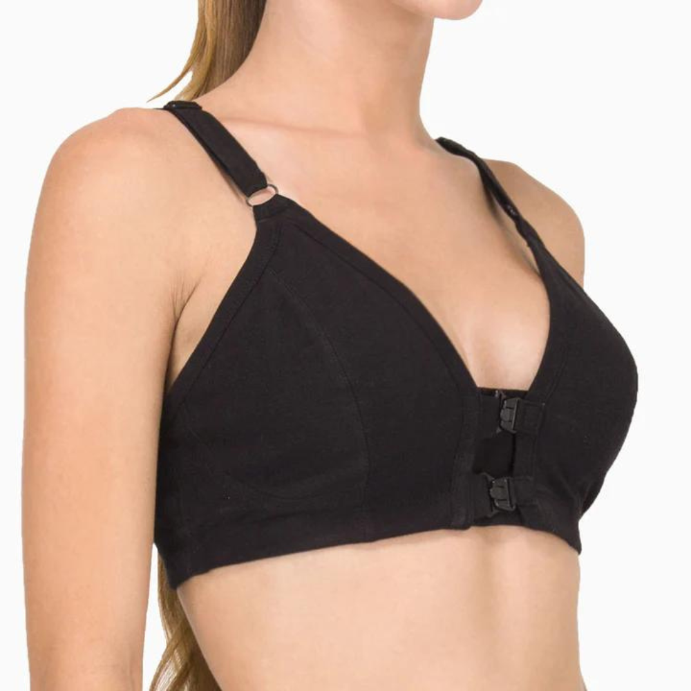 Cottonique Deborah Latex-Free Organic Cotton Support Racerback Bra for  Women with Skin Allergies and Sensitive Skin (34C, Natural) at   Women's Clothing store