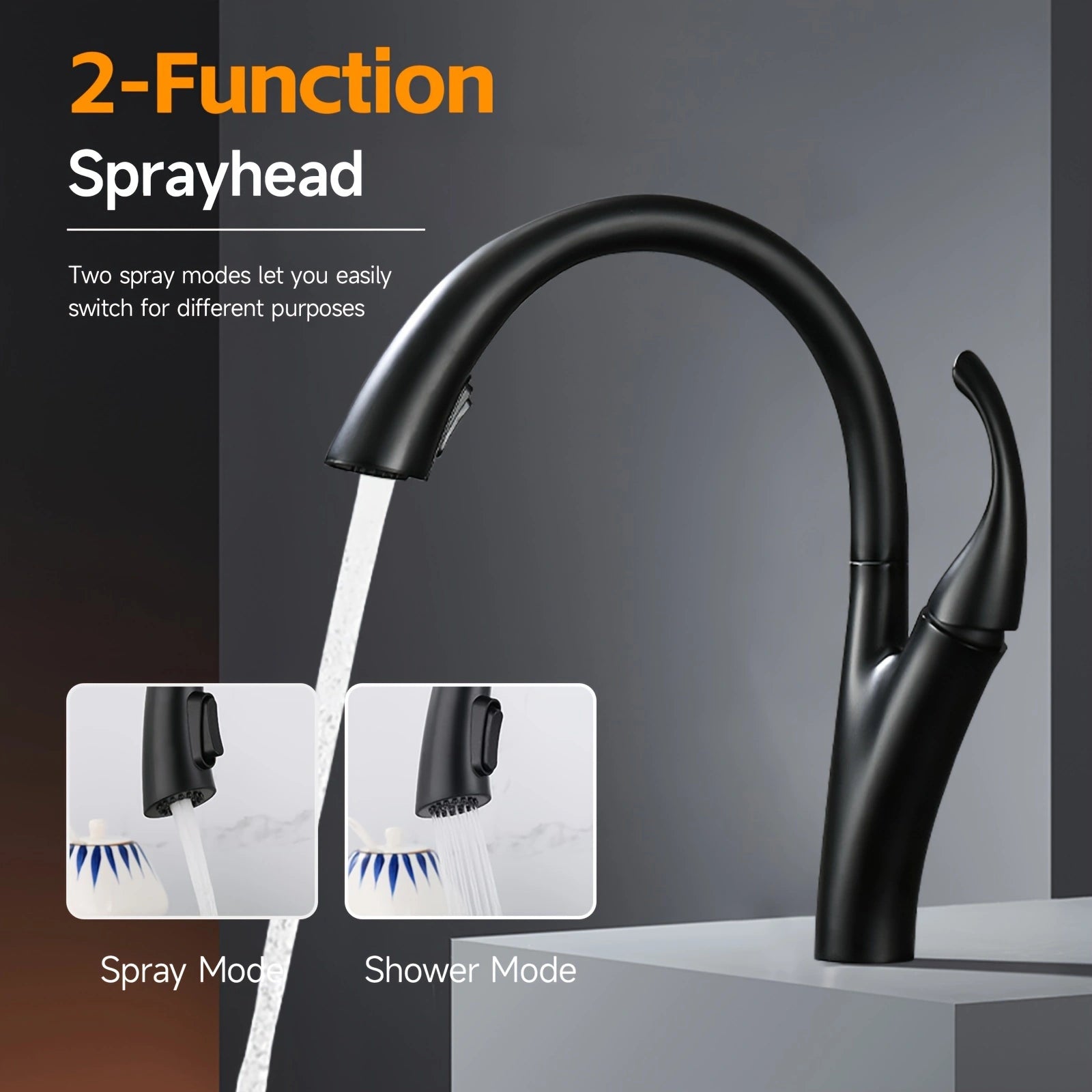 Soqo Flex – Pull-Out Kitchen Faucet with 360° Rotation and Modern Design for Home or Commercial Use!