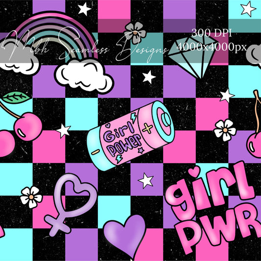 Mean Girls Starry Stickers Seamless Pattern – MBH Seamless Designs