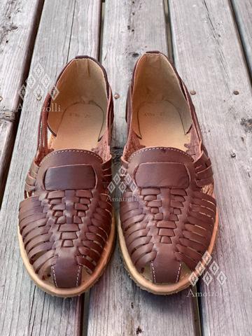 huaraches de piel mexicanos