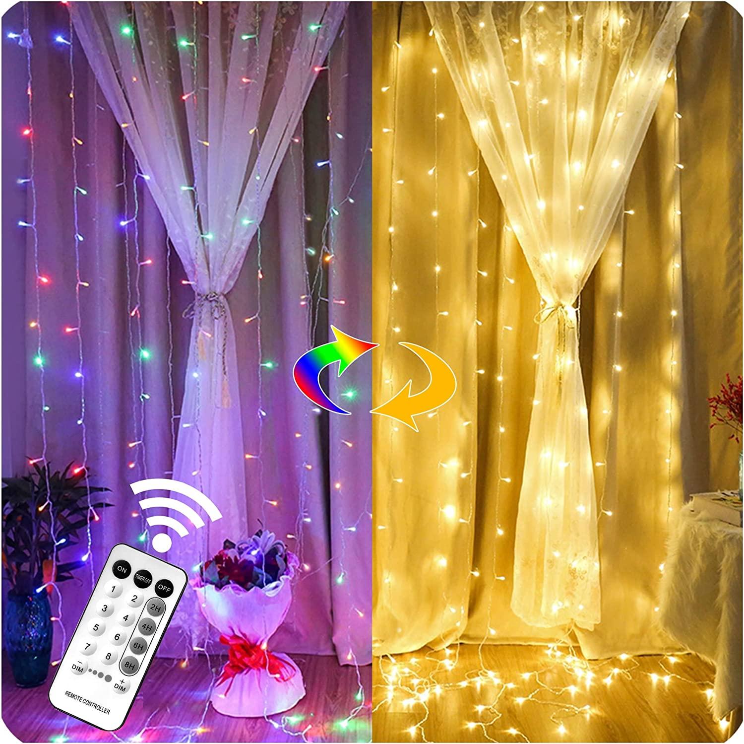 maggift 304 led curtain string lights