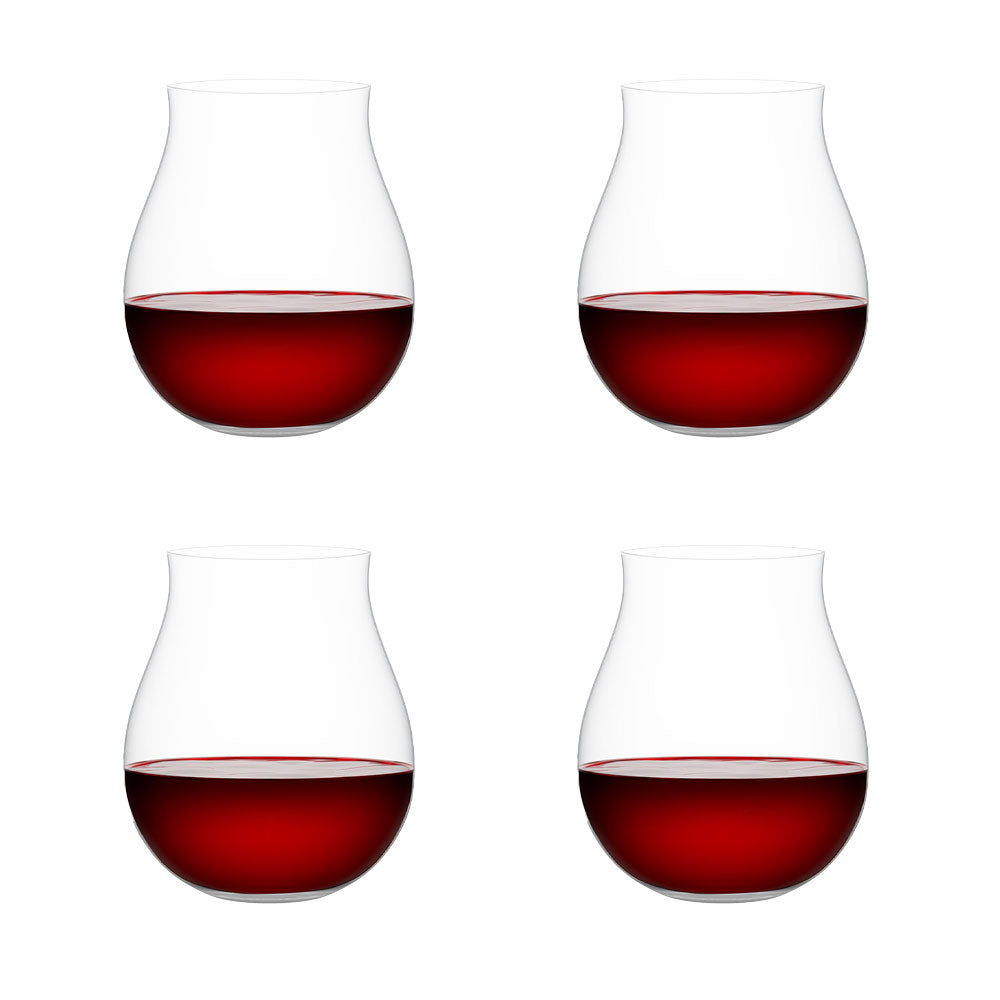 Alex Liddy Grand Cru 6 Piece Stemless Red Wine Glass Set 470ml Brand New