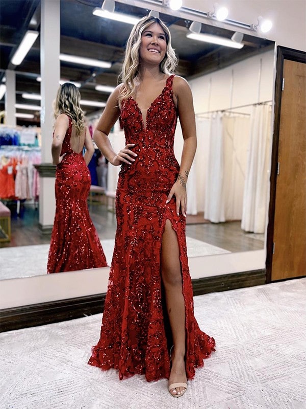 Mermaid Trumpet Prom Dresses Sparkle Sequin Gown 2023 – dennisdresses