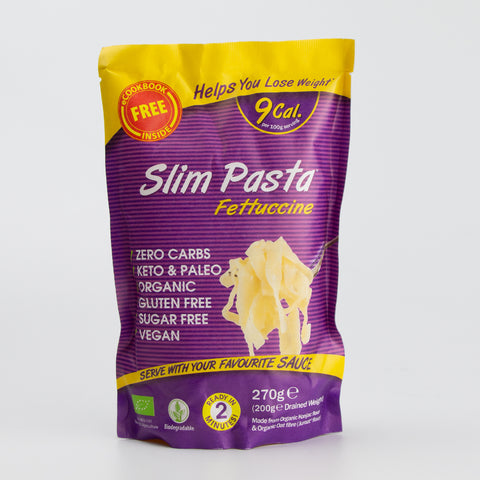 Slim Pasta - Fettuccine Organic (270g) – Zebra Plant-Based Marketplace