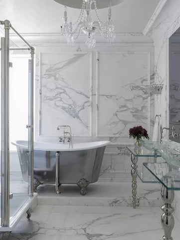 statuario marble vanity