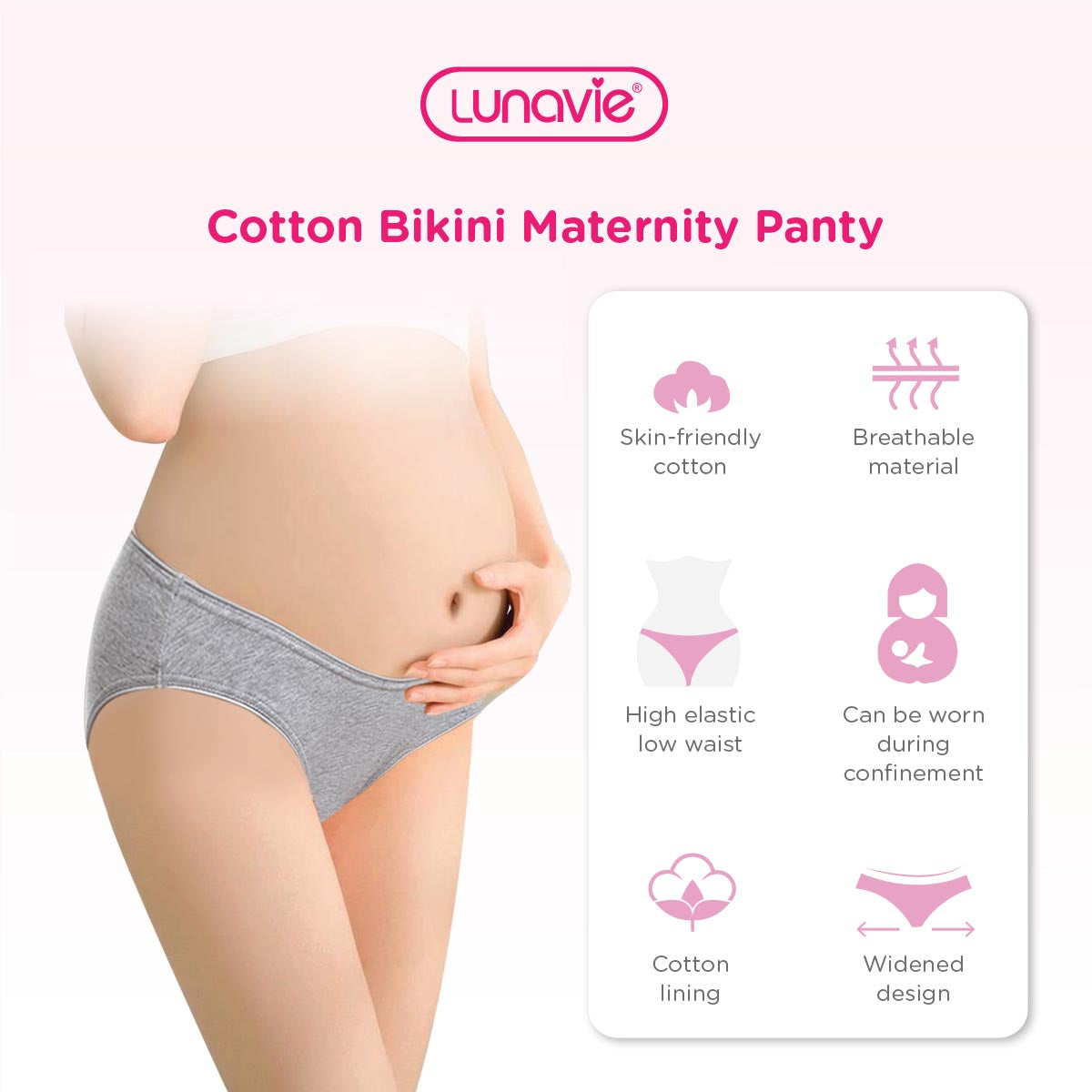 Lunavie Cotton Bikini Maternity Panty (3 pcs) – Lunavie Malaysia