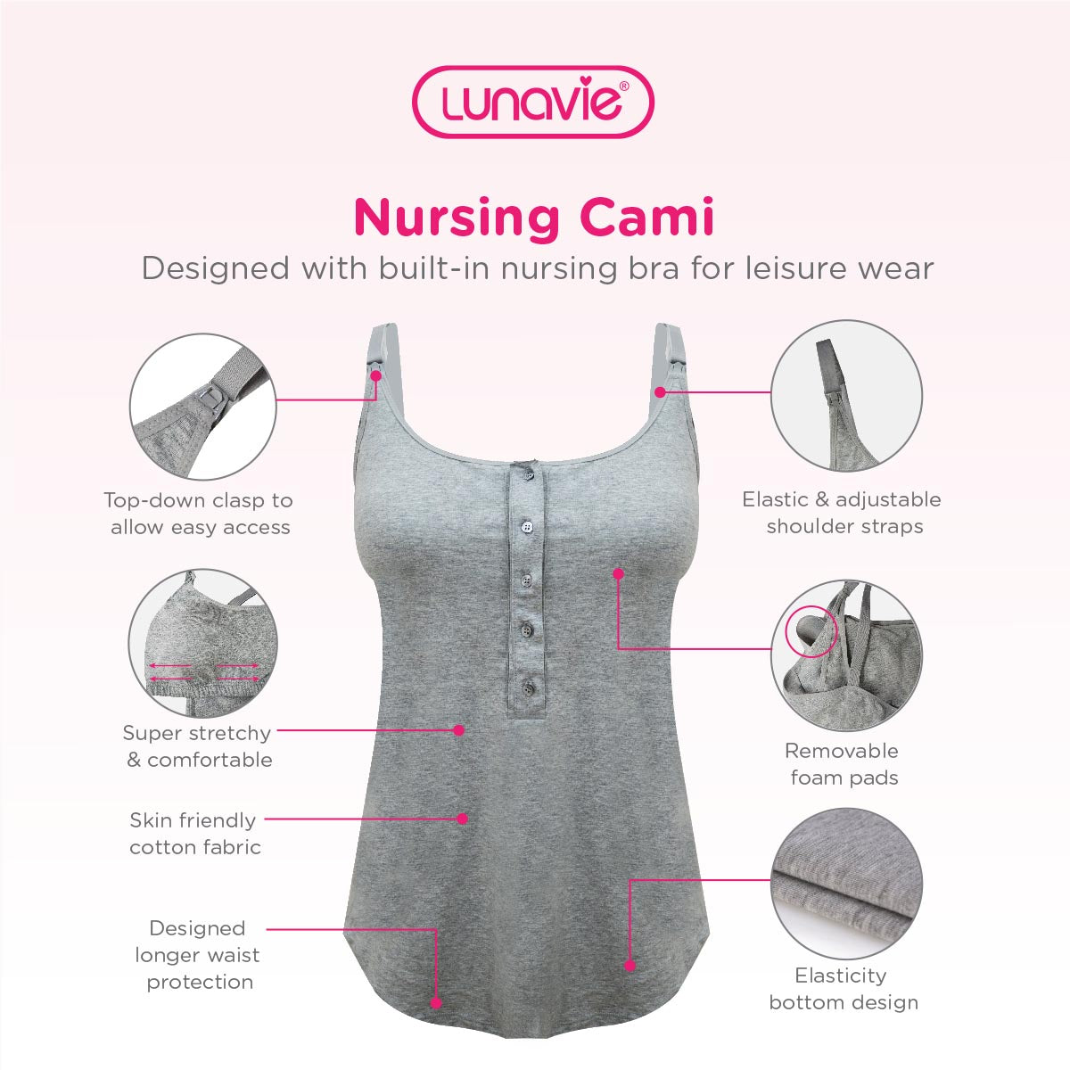 Lunavie Nursing Cami – Lunavie Malaysia