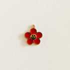 Gold red smiley flower