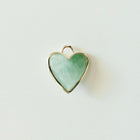 Gold green heart