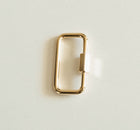 Gold rectangle charm clip