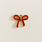 Gold red bow