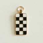 Large gold black & white checkers