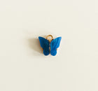 Gold dark blue gem butterfly