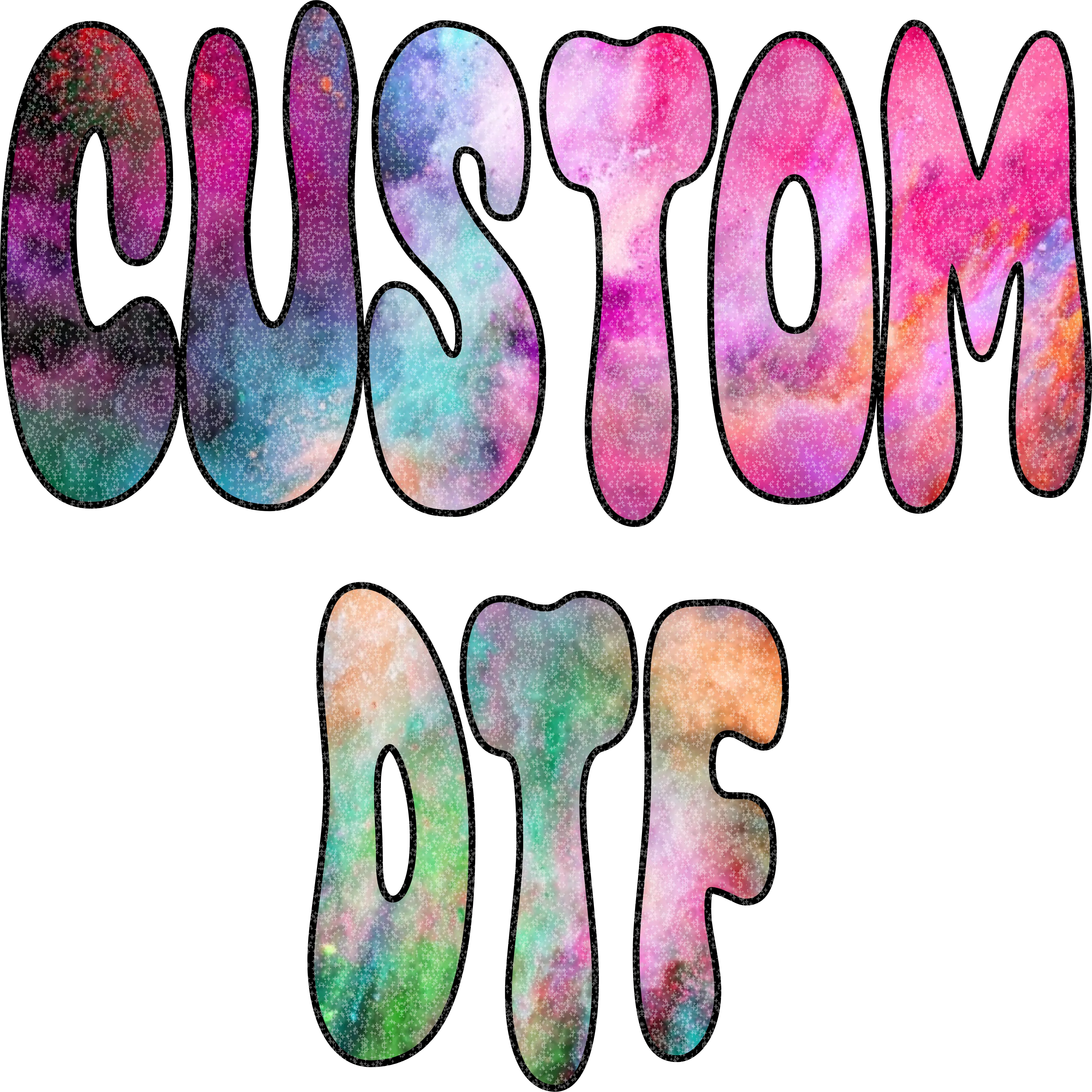 7x7 GLITTER Custom DTF