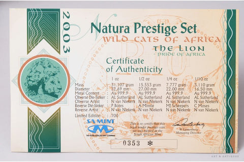 Natura Prestige Set Certificate of Authenticity