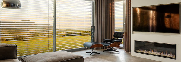 Blinds with curtains