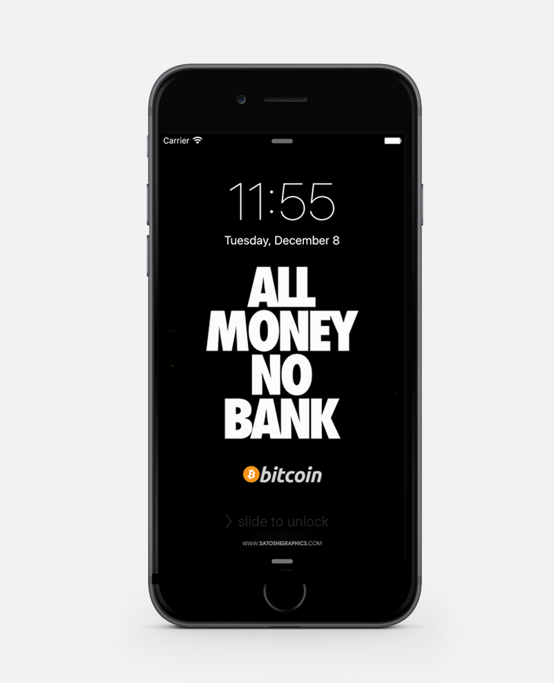 All Money No Bank Bitcoin Wallet Wallpaper Iphone Bitcoin Satoshi Graphics