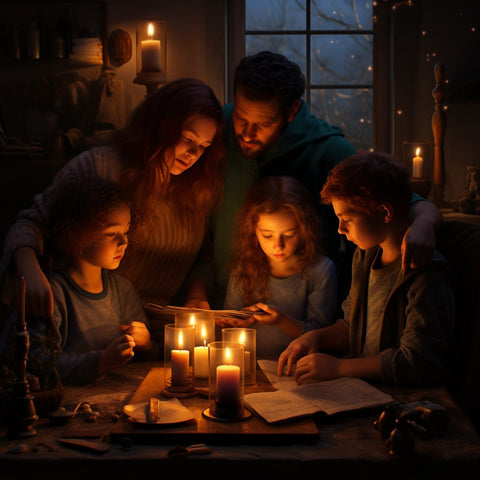 Family during power outage