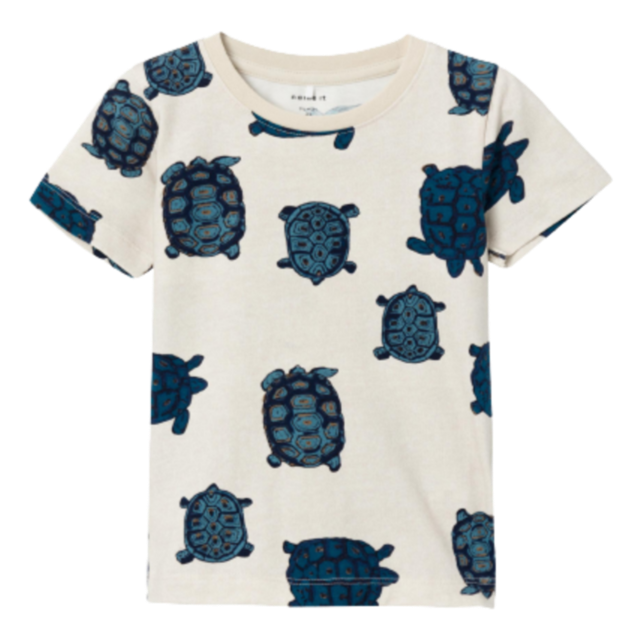 Name it T-shirt - Jeppe - Skildpadder - Peyote Melange str. 104