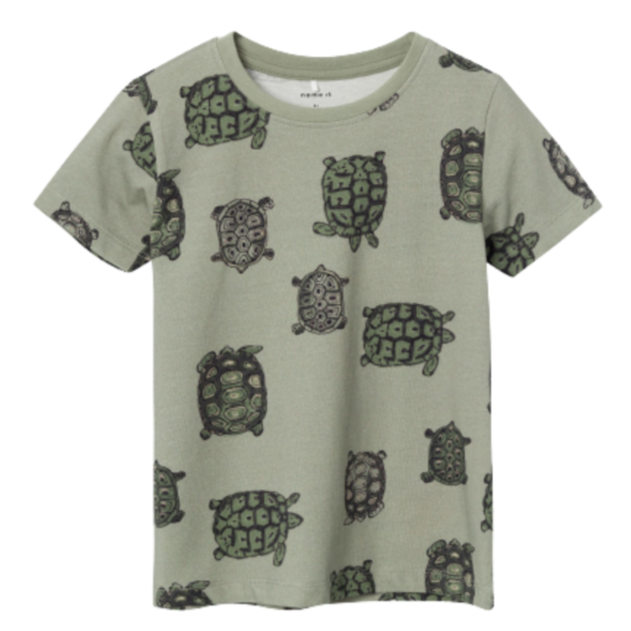Name it T-shirt - Jeppe - Skildpadder - Dried Sage str. 110
