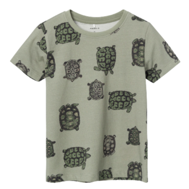 Name it T-shirt - Jeppe - Skildpadder - Dried Sage str. 104