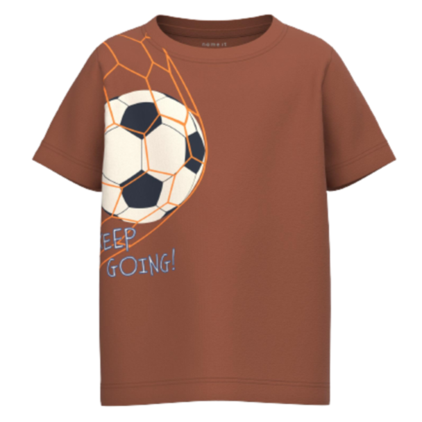 Name it Tshirt  Kads  Fodbold  Coconut Shell str. 98