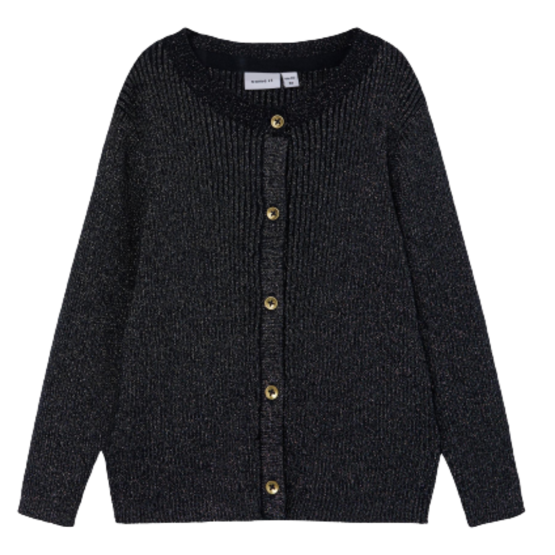 Name it Cardigan med Glimmer - Rubina - Dark Sapphire str. 110