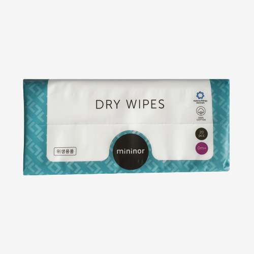 Mininor Vaskeklude - Dry Wipes - 20 stk.