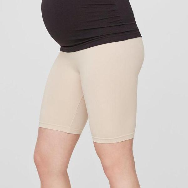 Mamalicious Korte Leggings/shorts til Gravide - Nude str. S/M