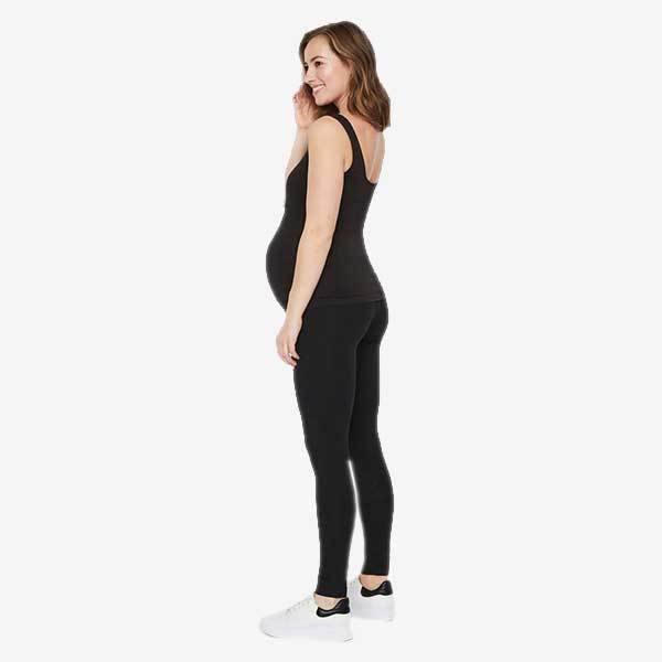 Mamalicious 2pack Graviditetsleggings i Økologisk Bomuld  Sort str. XS