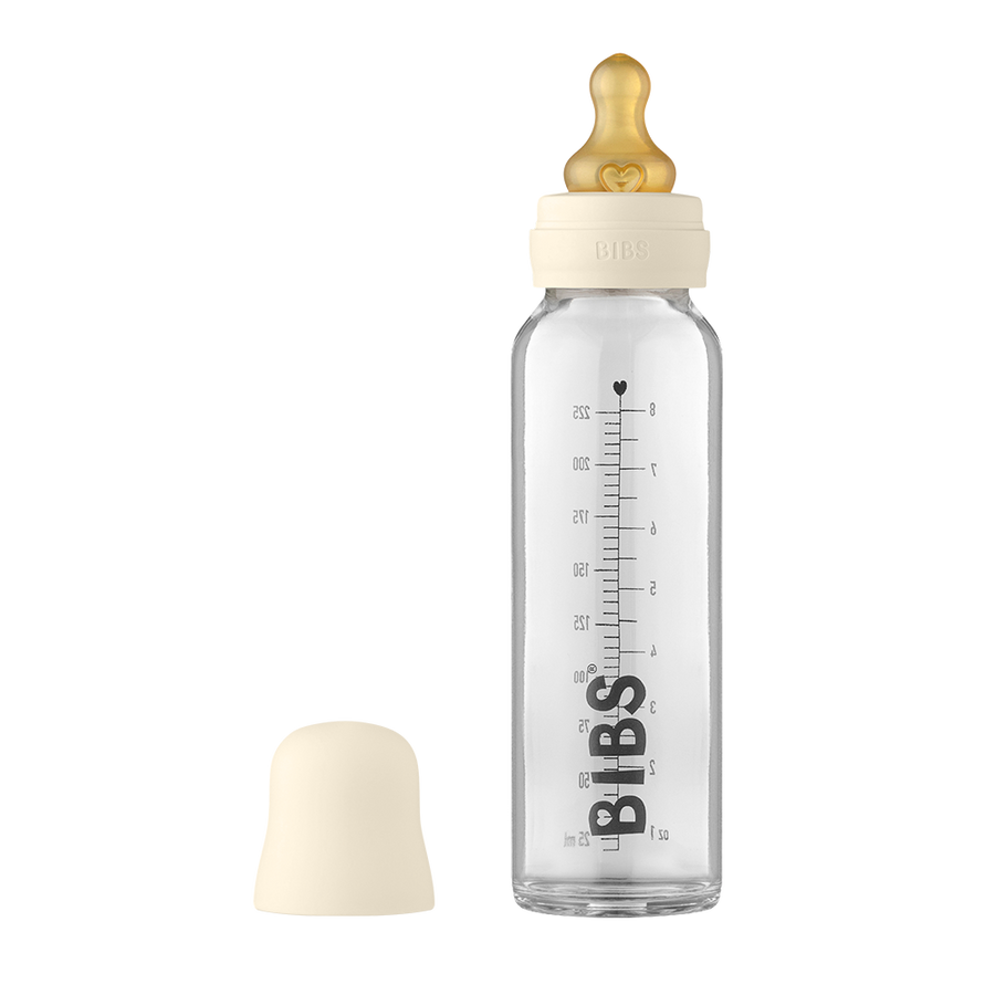 Bibs Glas Sutteflaske - Latex - 225 ml. - Ivory
