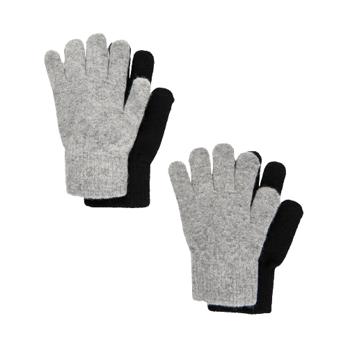 Celavi Magic Gloves 2-pack - Grey str. 1-2år