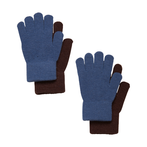 5: Celavi Magic Gloves 2-pack - China Blue str. 1-2år