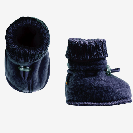 Joha Booties i uld - Dk Blue Melange str. 60 (56/62)