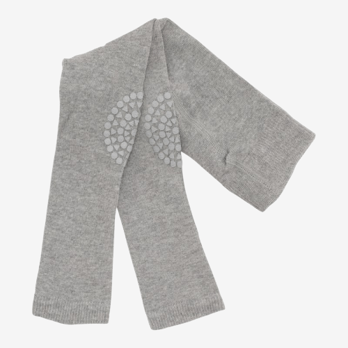 Gobabygo Leggings med Skridsikkert Gummi - Grey Melange str. 6-12 Måneder