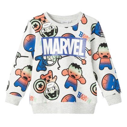 Name it Sweat med Marvel - Light Grey str. 92