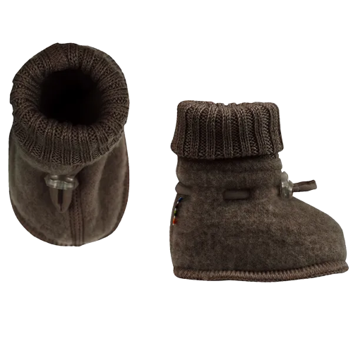 Joha Booties i uld - Dark Bark str. 60 (56/62)