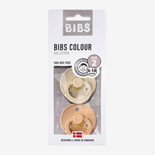 Bibs 2pack Sutter - Vanilla/peach str. Str. 1 (0-6 mdr.)