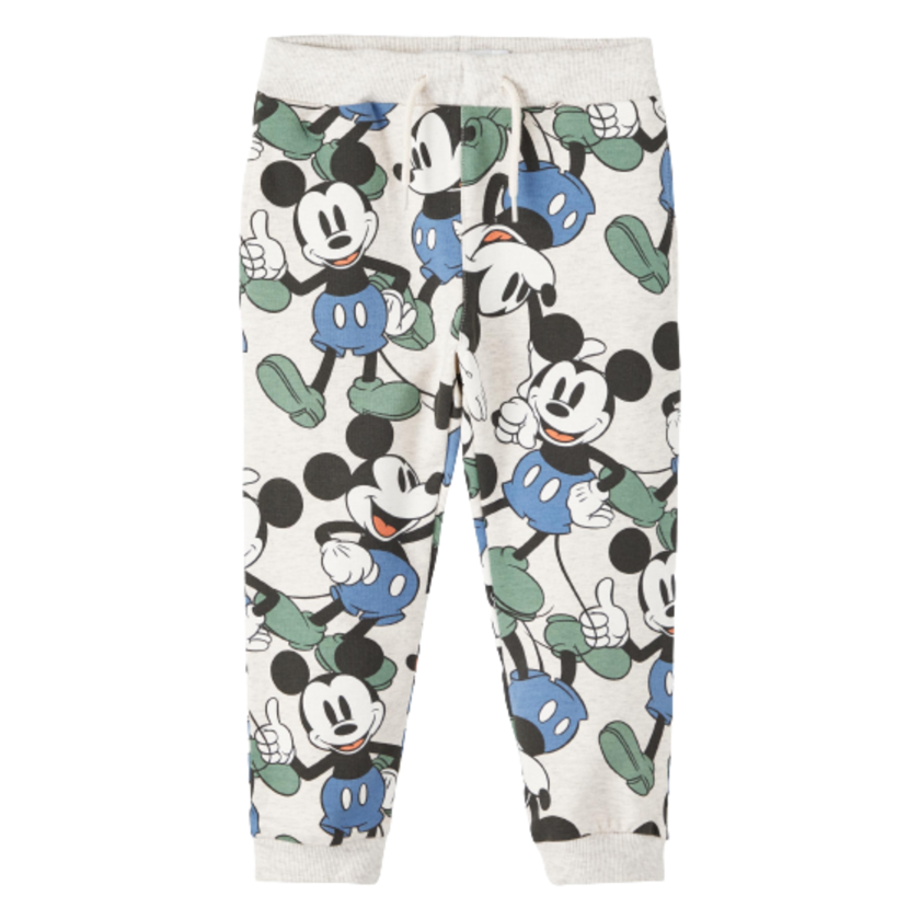 Name it Bukser med Mickey - Beige Melange str. 104