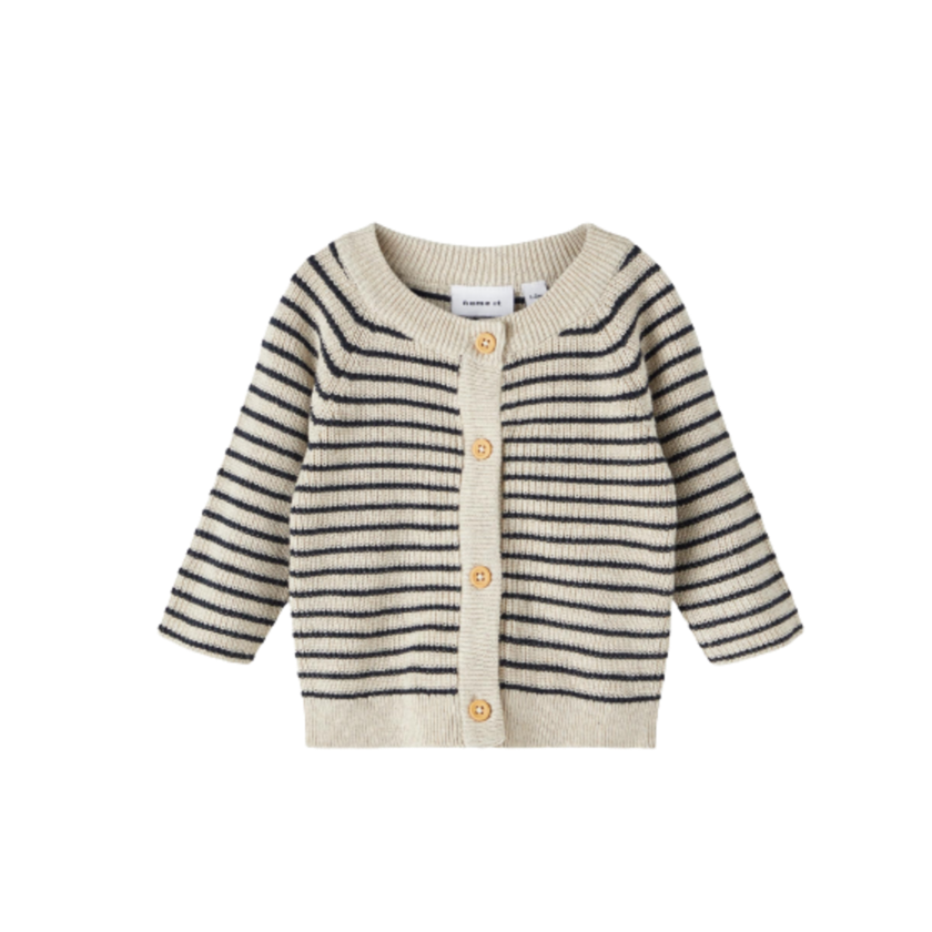 Name it Strikket Cardigan  Fadennis  Peyote Melange str. 62