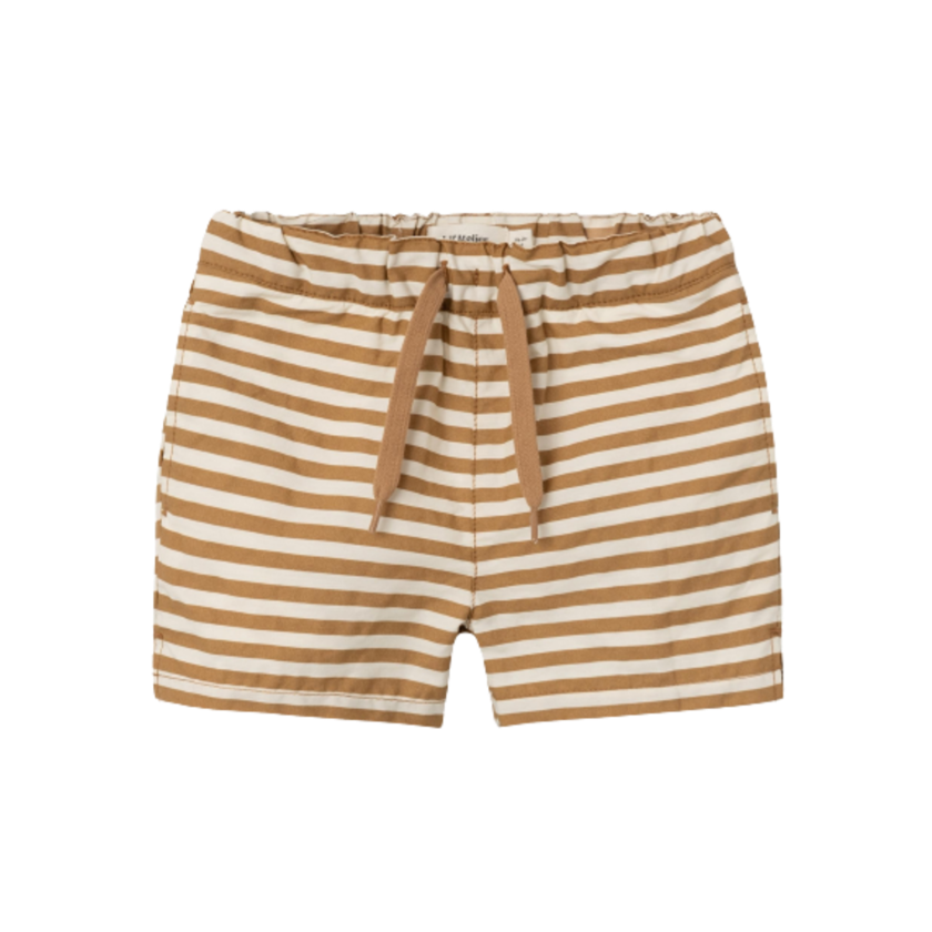 Lil' Atelier Løse Bade Shorts - Fandy - Striber - Chipmunk str. 116