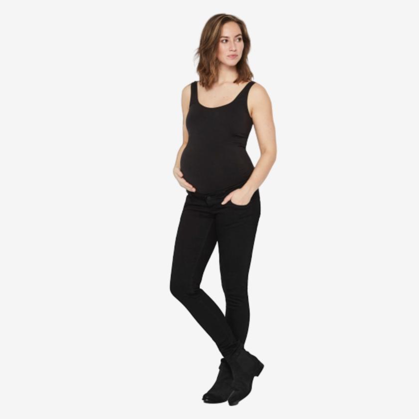 Mamalicious Slim fit Ventejeans - Sort str. 27/32