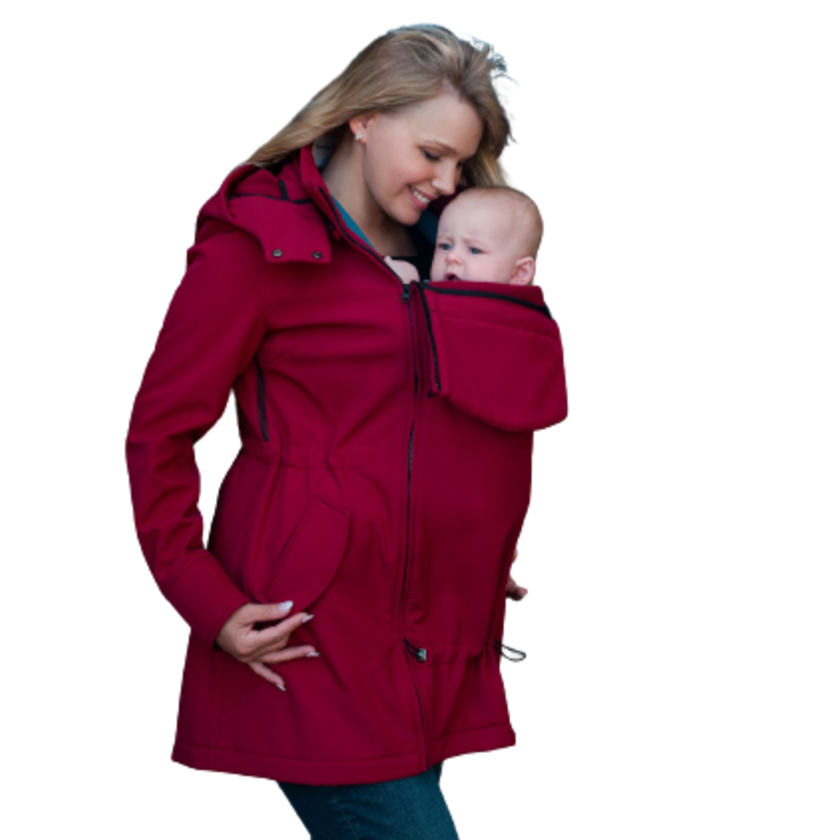 Wombat & Co. 4i1 Softshell Bærejakke - Cherry Red str. XXL