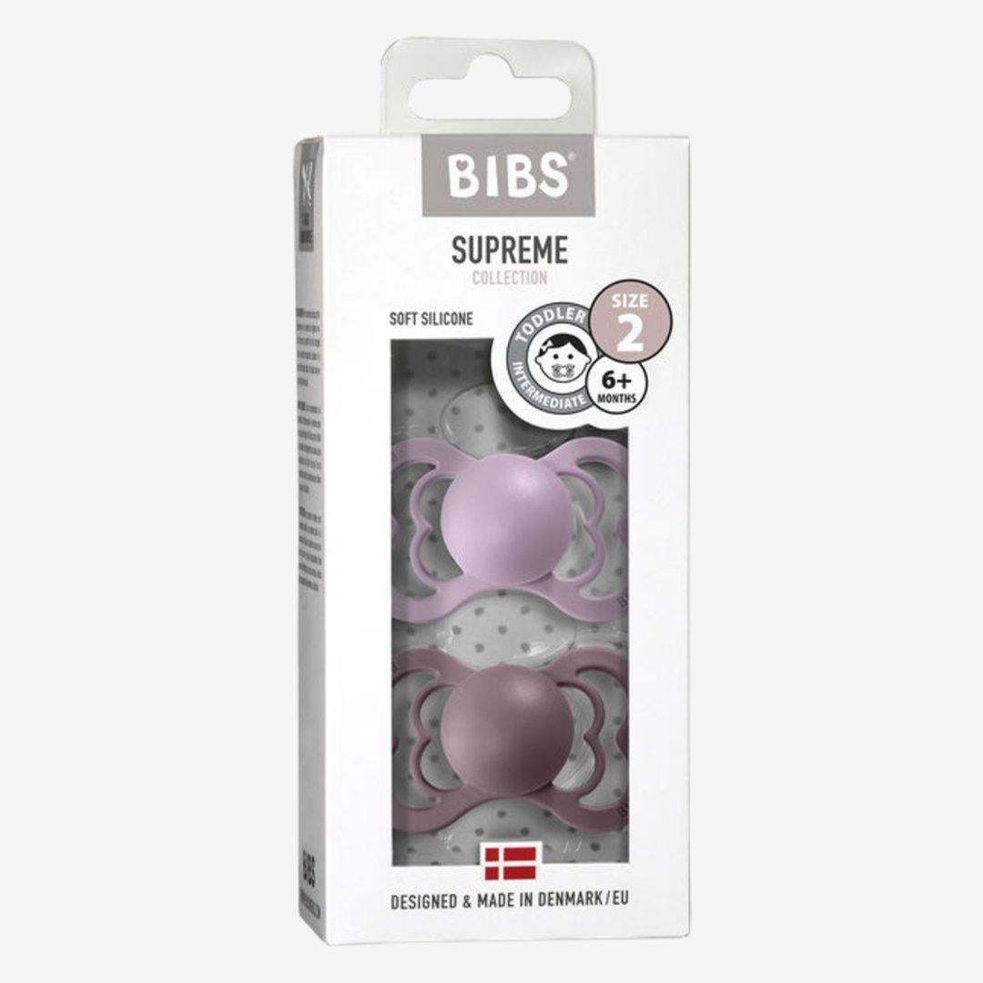 Bibs Supreme Silikone Dusty Lilac/heather str. Str. 2 (6 mdr. +)