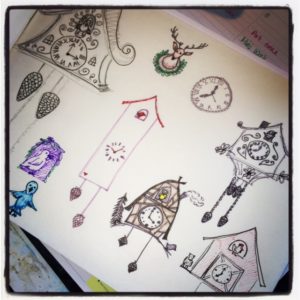 Jordan Kim cuckoo clock doodles