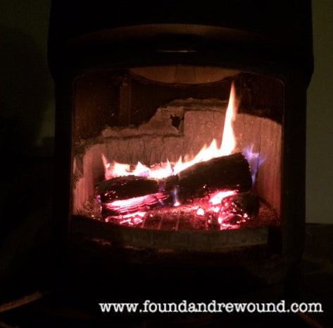 first wood stove fire of the season